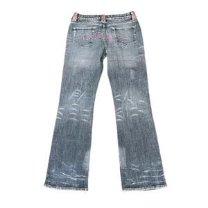 Y2K Bebe Low Rise Flare Rhinestone Jeans